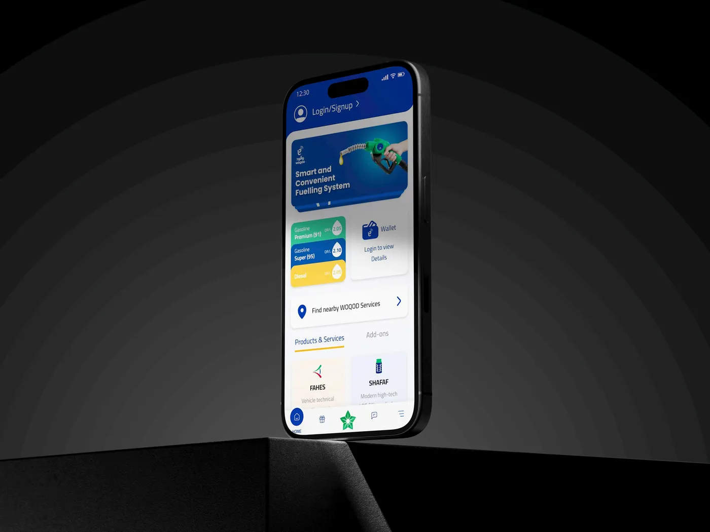 WOQOOD Dashboard on phone